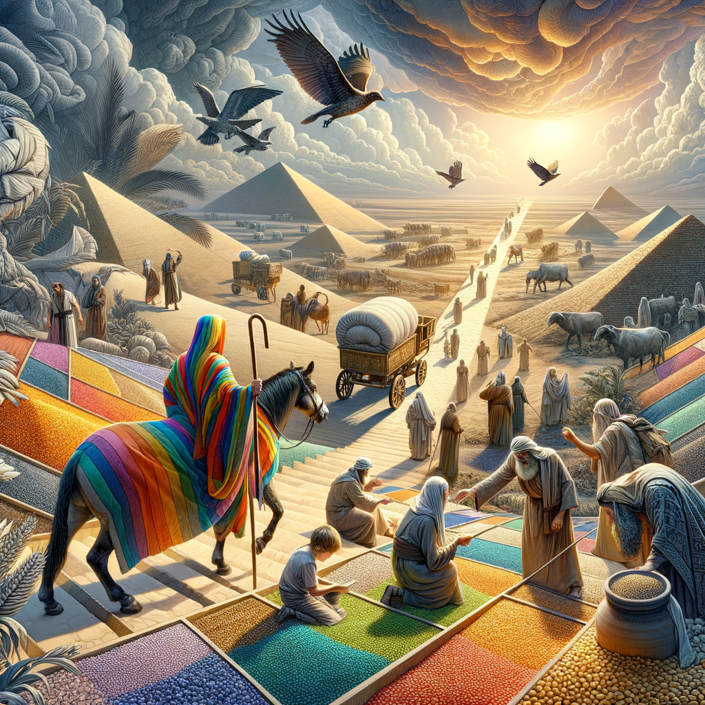 Illustration of Gênesis 37 ao 50: a trajetória de José e seus irmãos