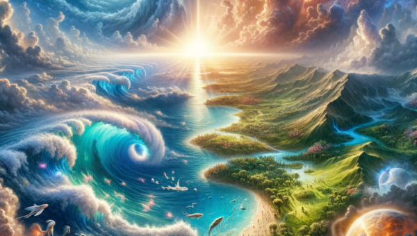 Illustration of Gênesis explicado: a criação do mundo segundo a Bíblia