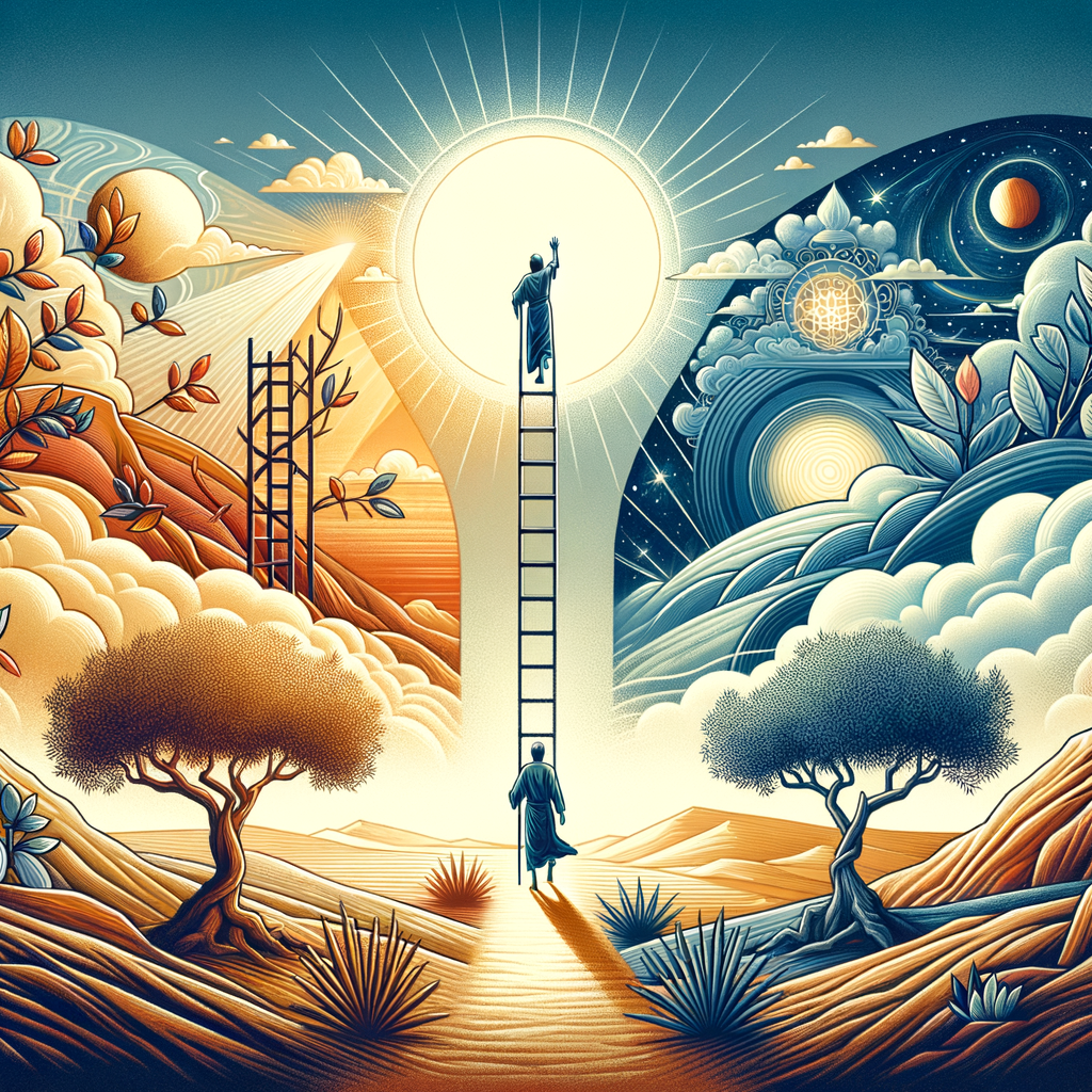 Illustration of História de Jacó em Gênesis: luta com Deus e transformação