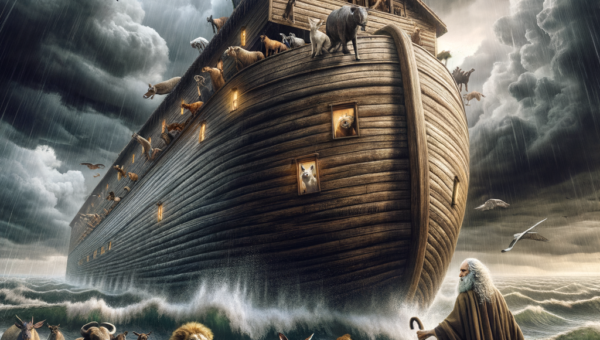 Illustration of História de Noé em Gênesis: Dilúvio Explicado na Bíblia