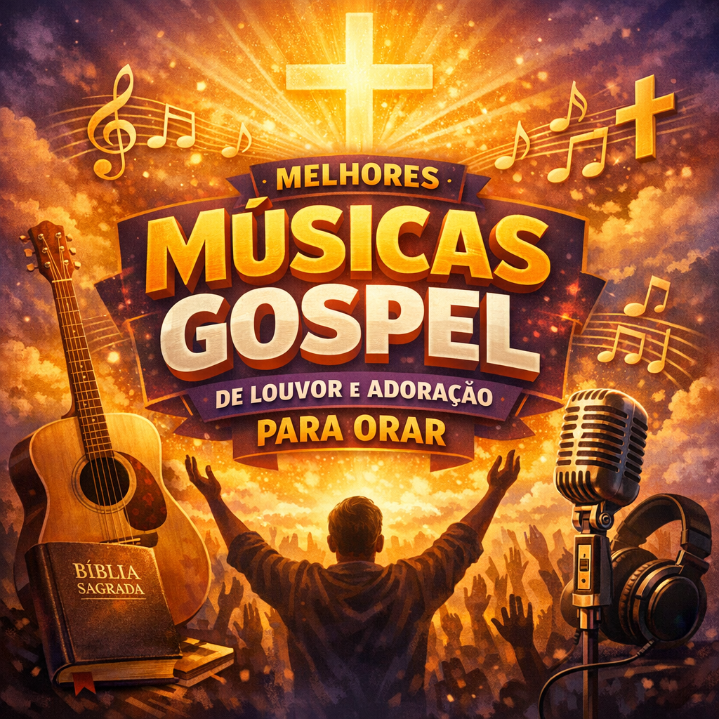 Illustration of Melhores Músicas Gospel de Louvor e Adoração para Orar